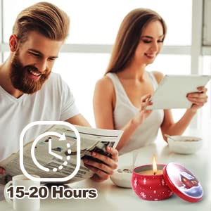 Pack of 12 Christmas Candles Scented Candles Set, Christmas Candle 100% Natural Soy Candles for Christmas, Gifts Aromatherapy