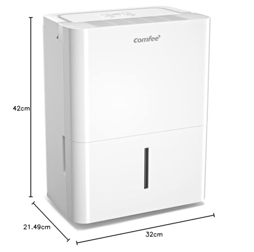 Luftentfeuchter, Dehumidifier 10 L/24 hr, Room Size Approx. 50 m³ (20 m²), LED Display