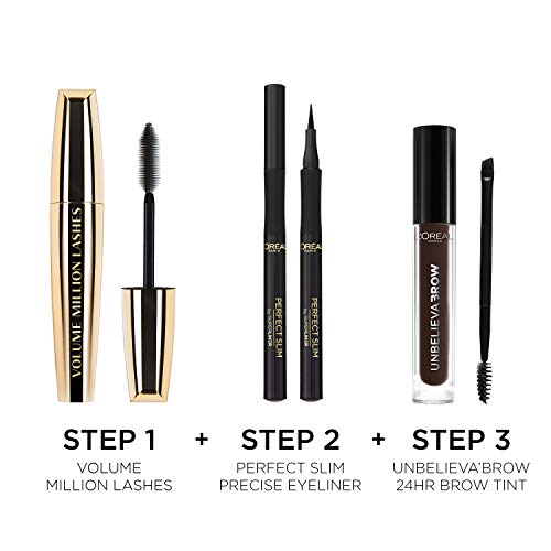 L'Oréal Paris Mascara, Wimperntusche für extra Definition und extra Volumen, Black (Schwarz), 1 x 10,7 ml