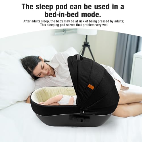 Reenborn 3-in-1 Pushchair, Buggy with Two Reversible Sliding Modes, Pushchair with Frame Aluminium Alloy, Baby Pram, 3-in-1 Complete Set with One-Click Folding Design