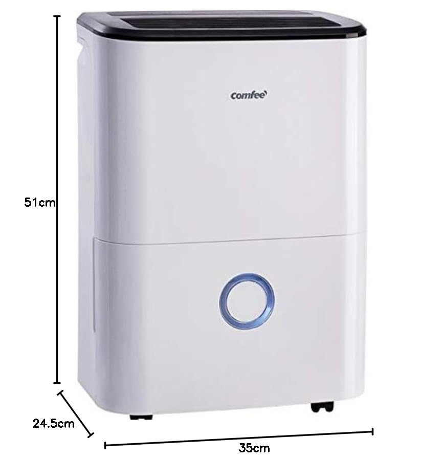 Luftentfeuchter, Dehumidifier 10 L/24 hr, Room Size Approx. 50 m³ (20 m²), LED Display