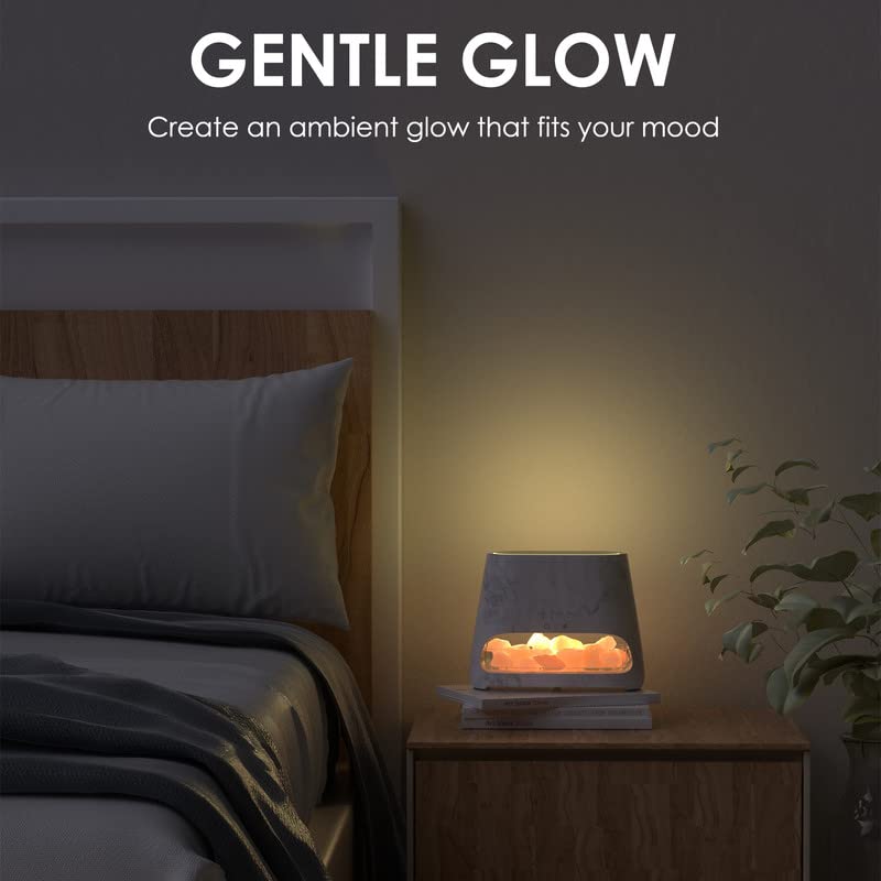 2-in-1 Aroma Diffuser & Salt Range Pakistan Light, Flame Effect for Essential Oils, Humidifier with 3 Brightness, 150 ml