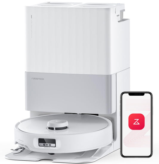 roborock Qrevo Edge Robot Vacuum Cleaner with Mop Function, Edge Cleaning, Heatable Mop, 75°C Hot Water