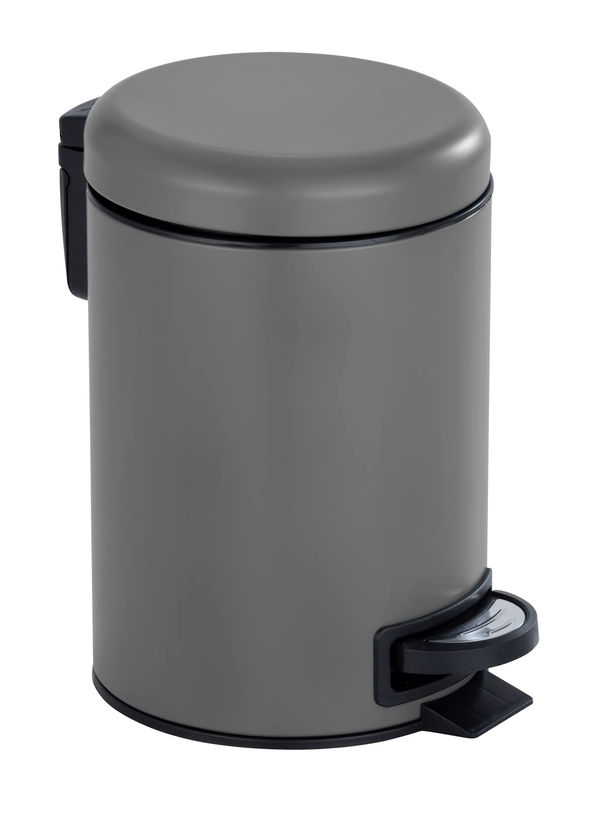 WENKO Leman Cosmetic Pedal Bin Matte Gold 3 L – Cosmetic Bin, Rubbish Bin with Anti-Fingerprint Capacity: 3 litres, stainless steel, 17 x 25 x 22.5 cm, gold