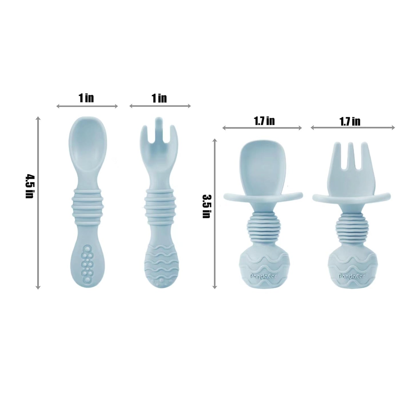 PandaEar Silikon Baby Geschirrset | 9-teiliges Kinder Geschirrset #