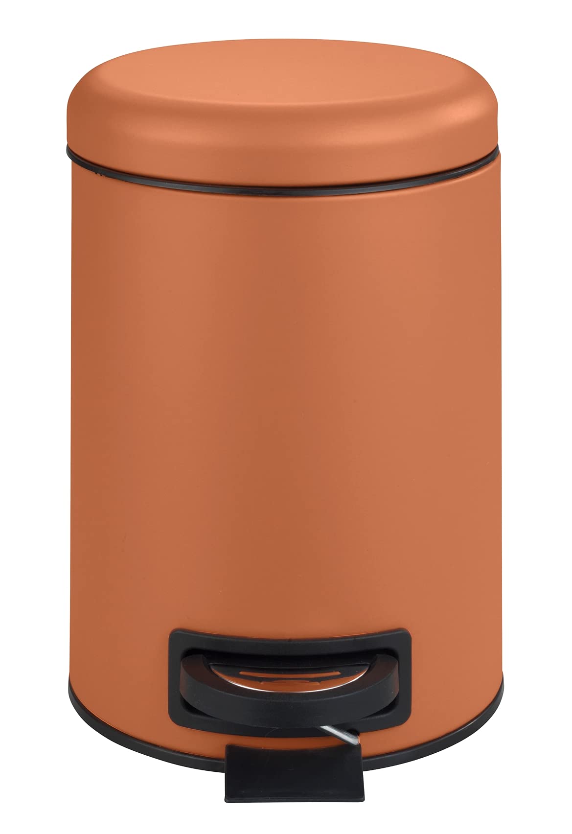 WENKO Leman Cosmetic Pedal Bin Matte Gold 3 L – Cosmetic Bin, Rubbish Bin with Anti-Fingerprint Capacity: 3 litres, stainless steel, 17 x 25 x 22.5 cm, gold