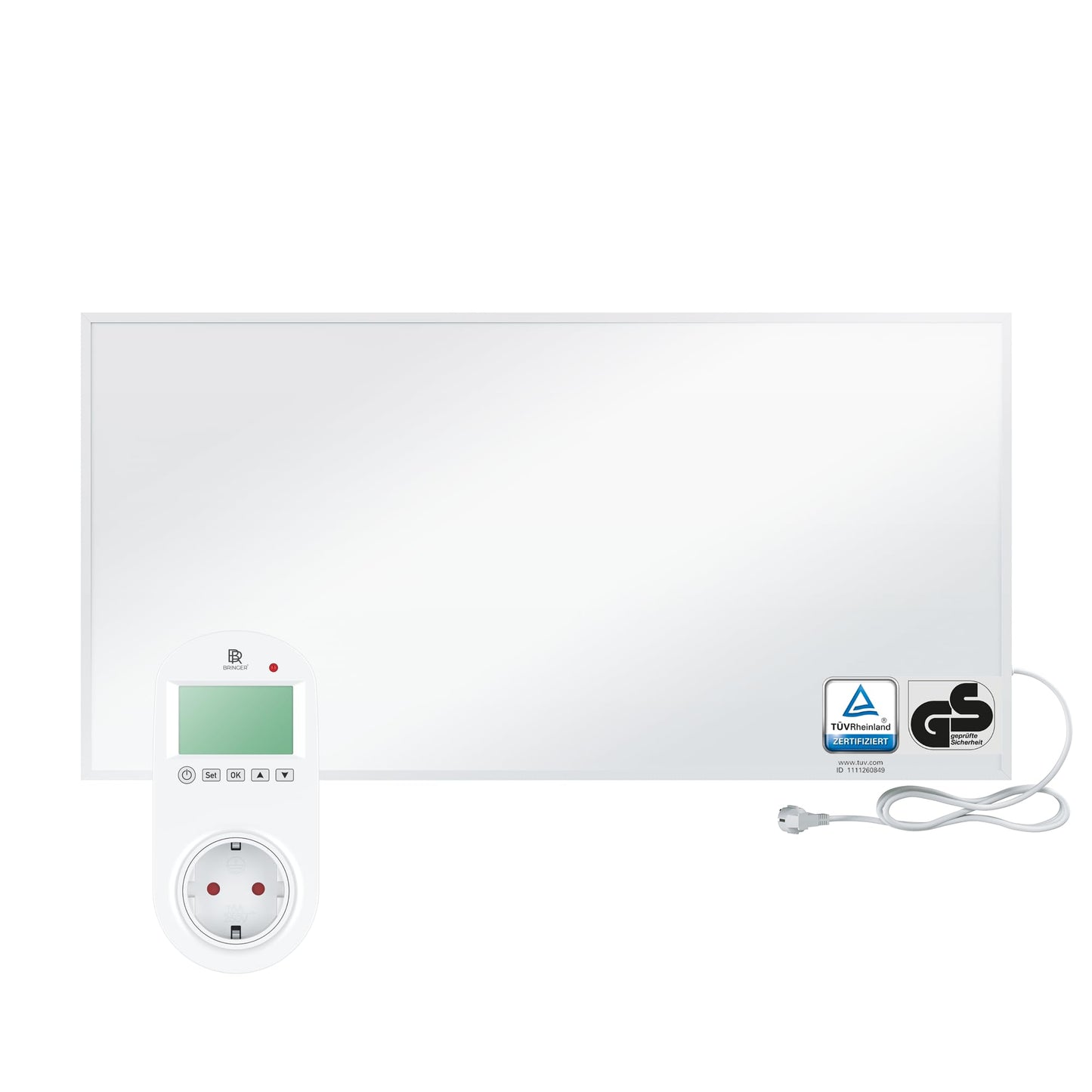 BR Bringer Infrared Heater, 600 watt, Infrared Electric Heater, Energy-Saving, TÜV GS, German Quality Brand