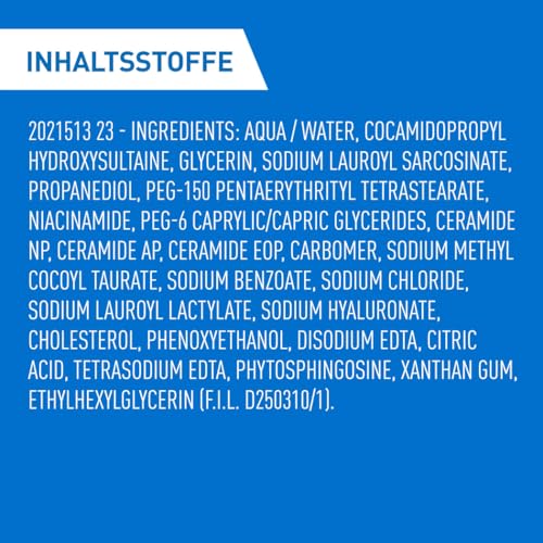 CeraVe Schäumendes Reinigungsgel und Feuchtigkeitslotion, Mit Hyaluronsäure, Für Gesicht und Körper, Ohne Duftstoffe, Auch bei Neurodermitis und Allergien, 473 ml + 88 ml