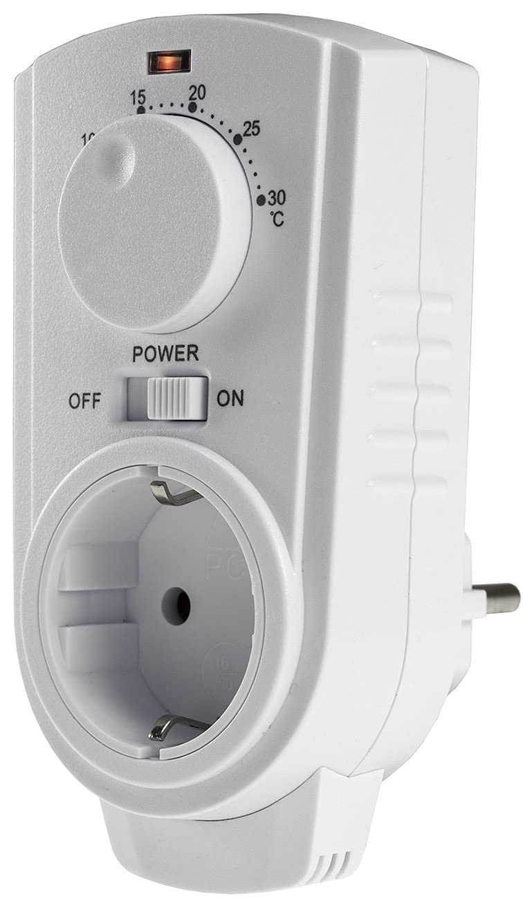 Socket Thermostat, Max. 3500 W, On/Off/Auto, 230 V for Heating and Cooling Devices