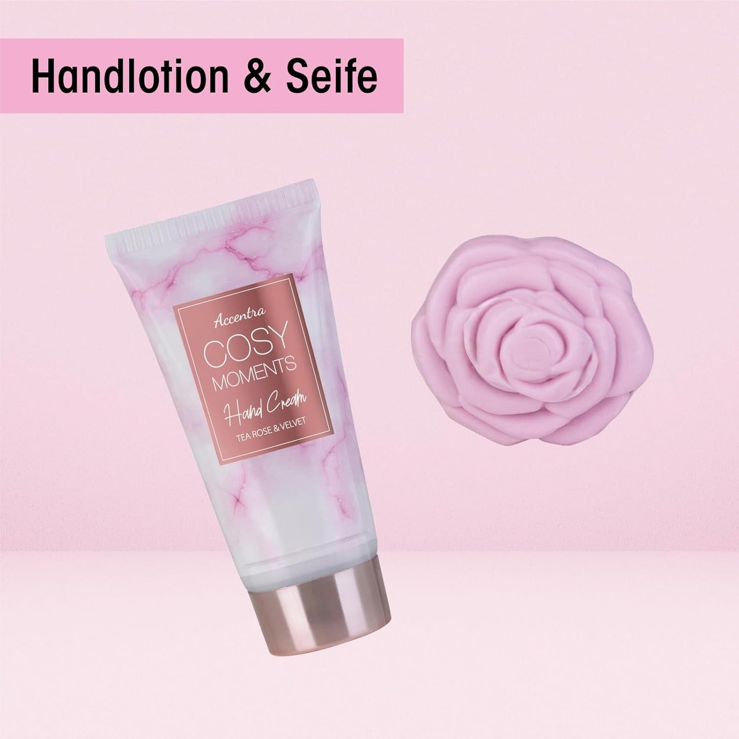 Accentra - COSY MOMENTS Bade- & Duschset in rosé - Geschenk Set zur Entspannung für Frauen zum Geburtstag