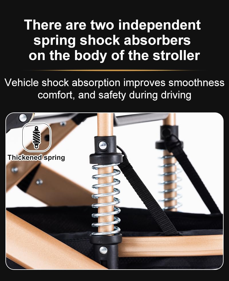 YAZOCO kinderwagen 3 in 1 Buggy Babybett Komplett Set Einem Klick Zusammenklappbarer Kinderwagen, KombiKinderwagen Aluminiumrahmen für Neugeborene