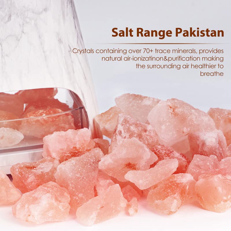 2-in-1 Aroma Diffuser & Salt Range Pakistan Light, Flame Effect for Essential Oils, Humidifier with 3 Brightness, 150 ml