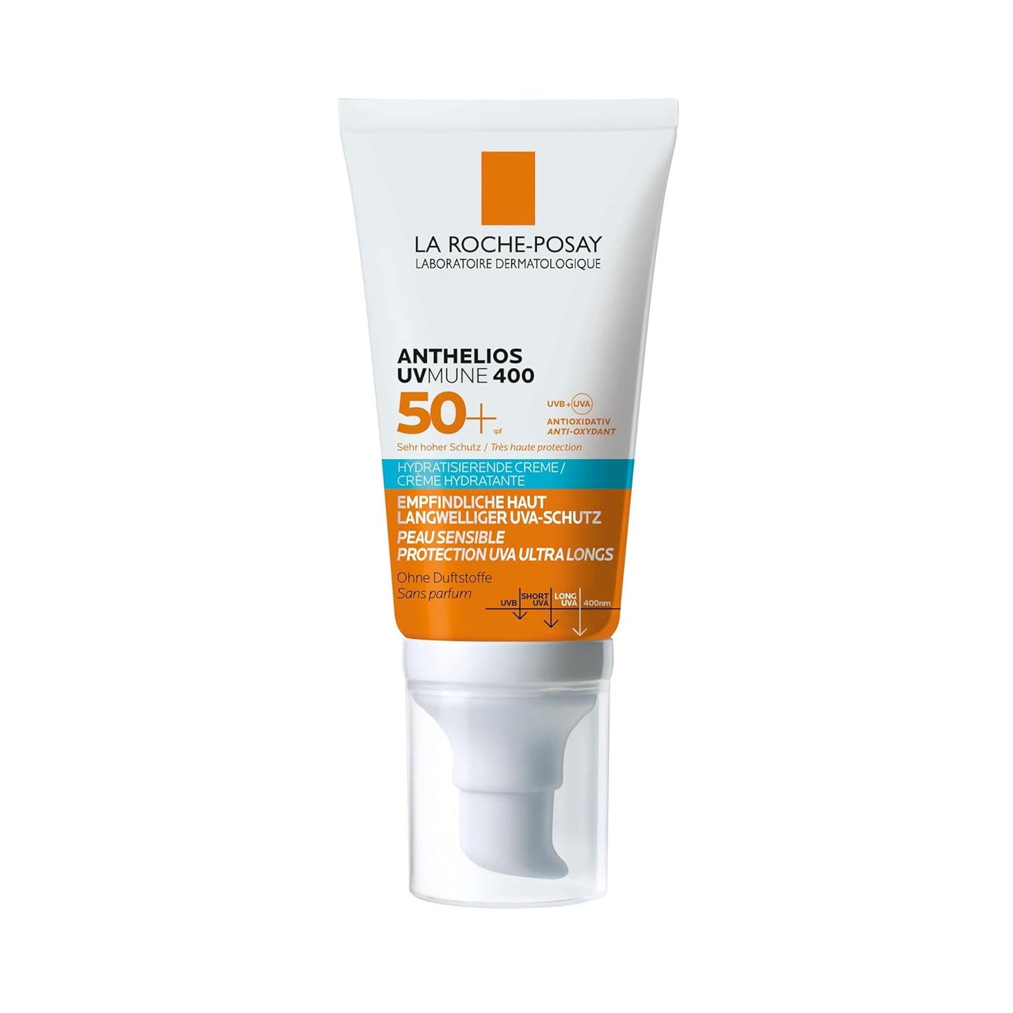 La Roche Posay ANTHELIOS Hydrating Cream UVMune 40 for Dry and Sensitive Skin and Sun Allergy, SPF 50+, 50 ml