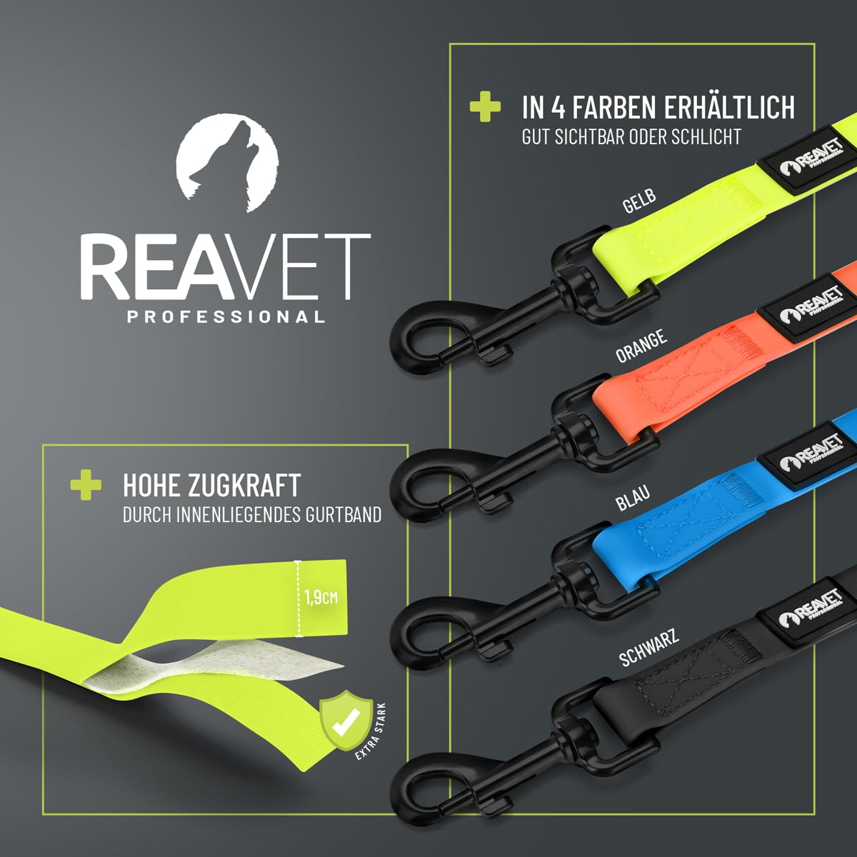 Schleppleine für Hunde 5 Meter, Schwarz I Robuste & wasserfeste Hundeleine lang I Übungsleine mit Griff