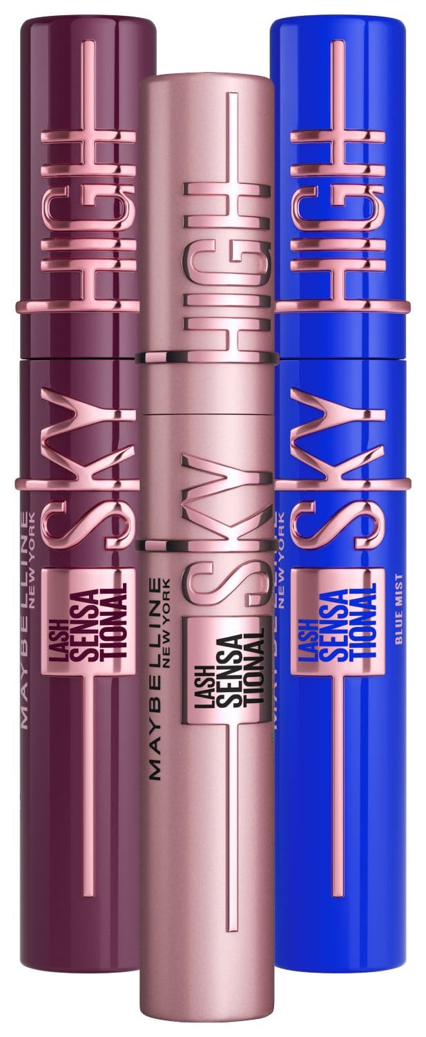 Maybelline New York Sky High Schwarze Wimperntusche für extrem lange Wimpern und Volumen, Sky High Mascara