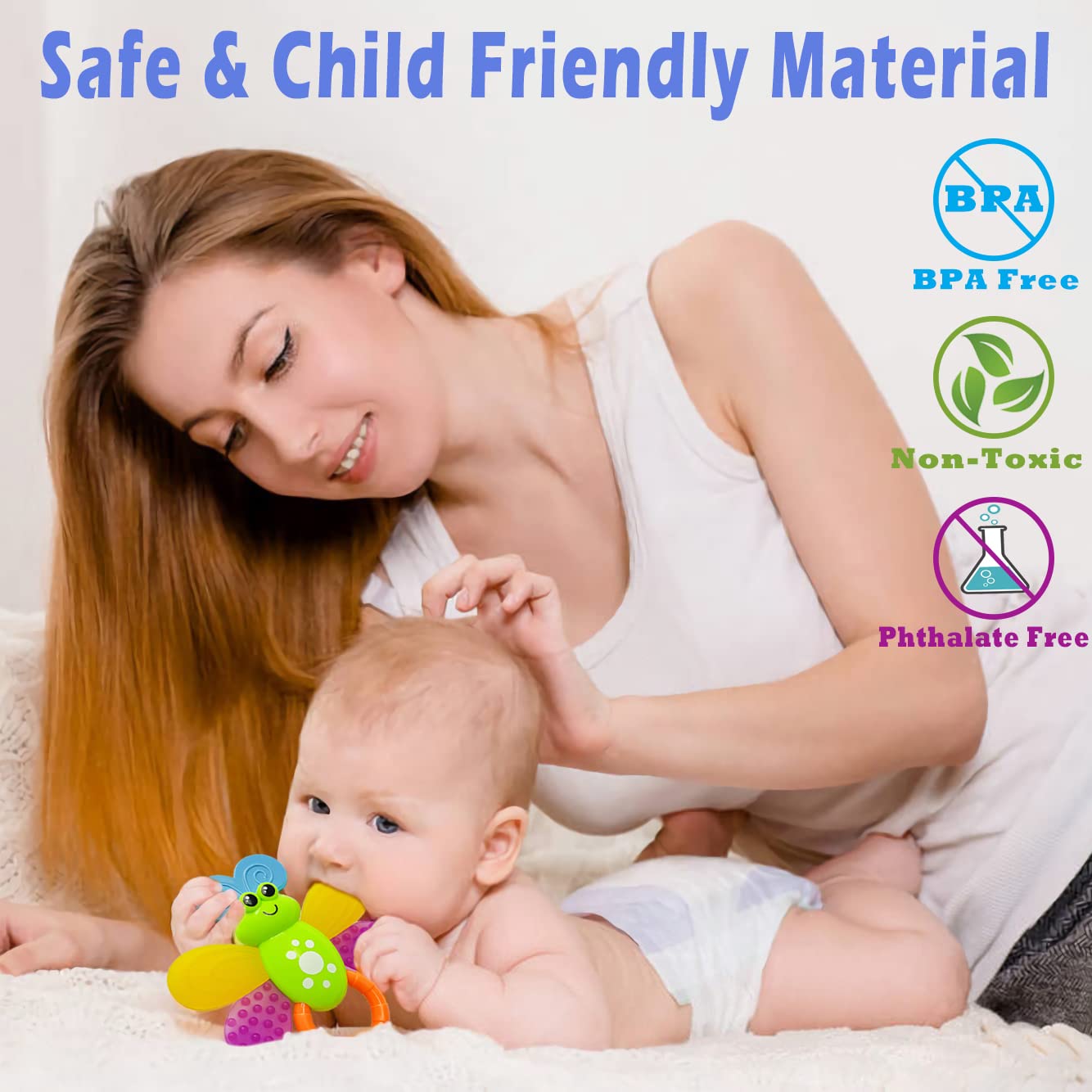 Spielzeug, Hochet de dentition pour bébé, jouet pour bébé de 6 mois (11 pièces)