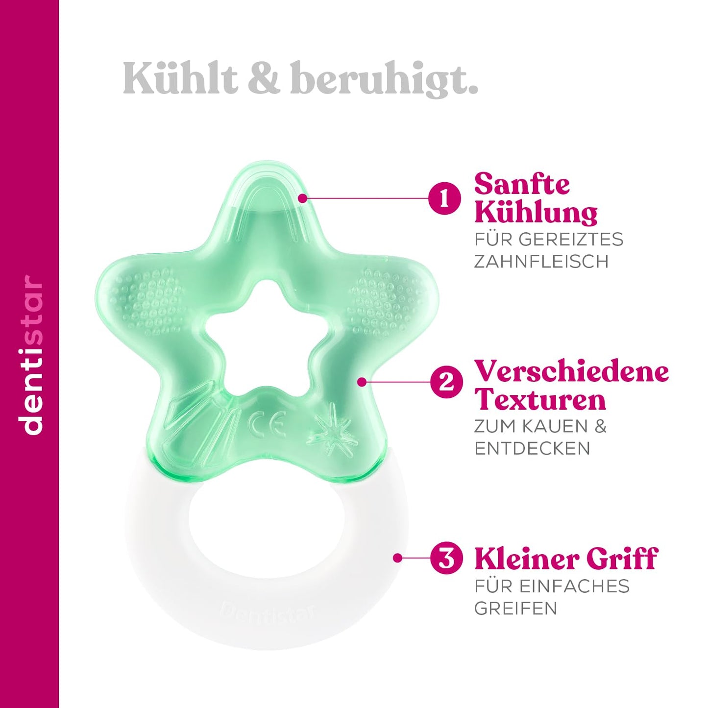 Schnuller - Teething Ring Baby from 3 Months - Cooling Teething