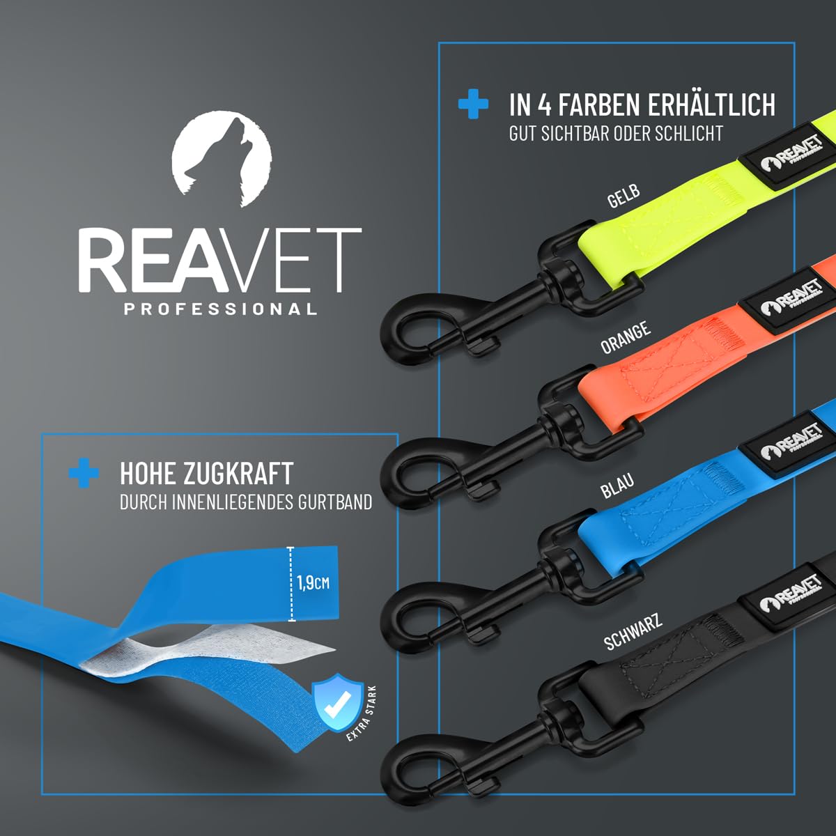 Schleppleine für Hunde 5 Meter, Schwarz I Robuste & wasserfeste Hundeleine lang I Übungsleine mit Griff