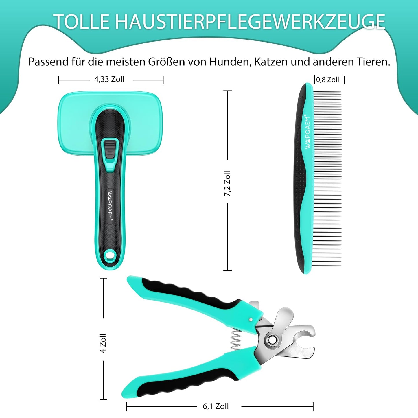 Hundebürste für Hunde und Katzen, selbstreinigend, Katzenbürste für Unterwolle und loses Fell