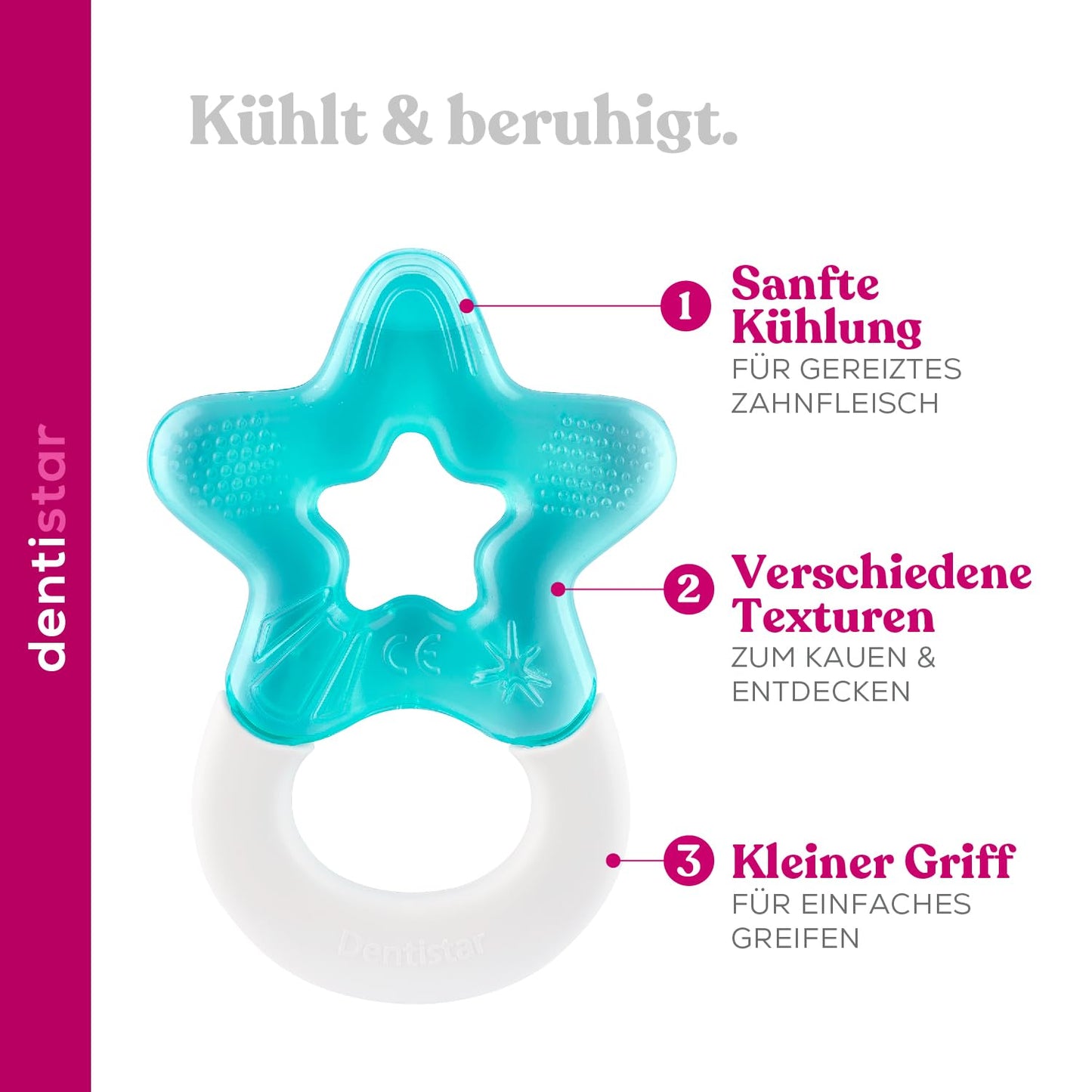Schnuller - Teething Ring Baby from 3 Months - Cooling Teething