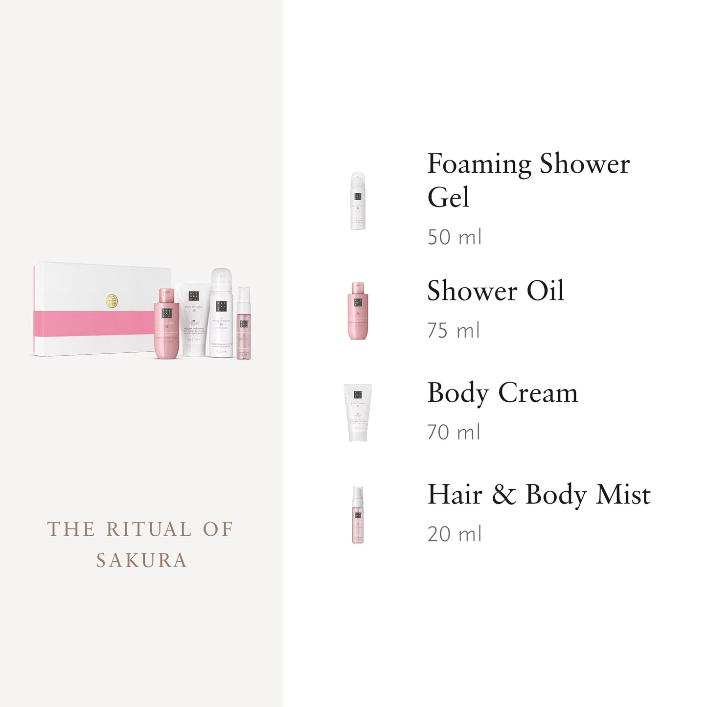 RITUALS The Ritual of Sakura Medium Gift Set - Four Skin Care Products with Cherry Blossom and Rice Milk