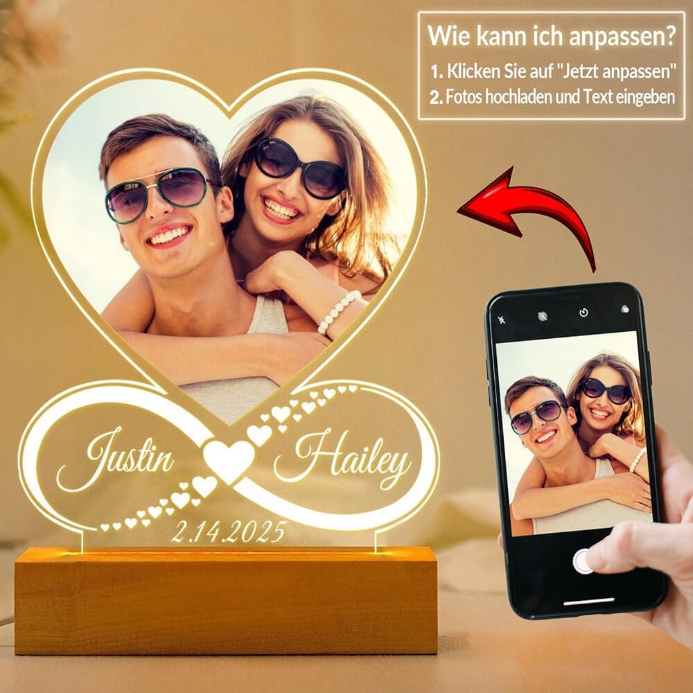 Personalisierte Geschenke für Freundin, Personalisierte Bilderrahmen mit Foto, Personalisierter Bilderrahmen mit Bild