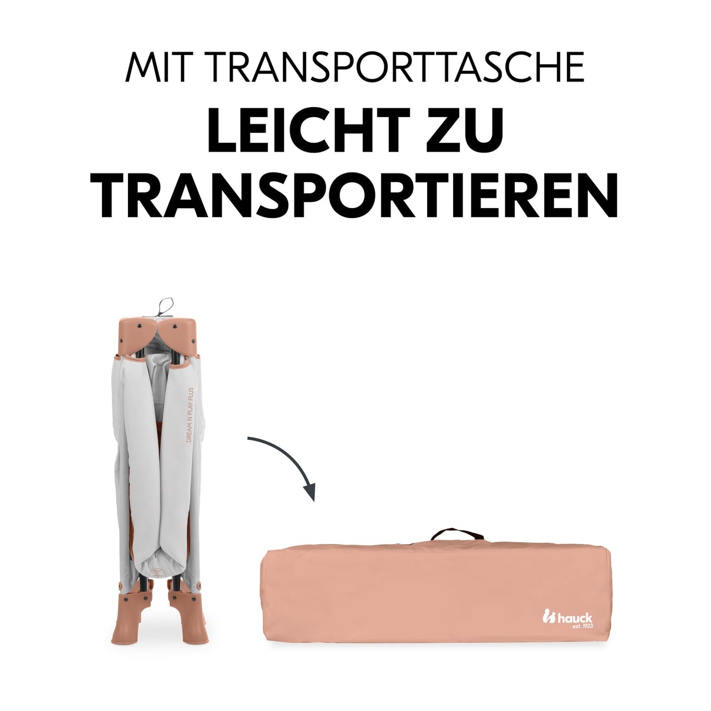 Kinderreisebett mit Transporttasche - Großer Schlupf zum Spielen - bis 15 kg