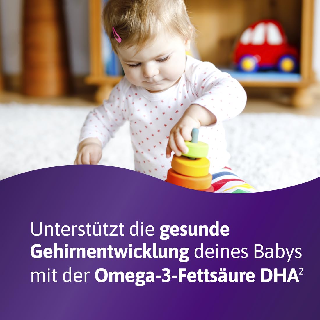 Femibion 2 Grossesse, complément alimentaire quotidien pour femmes de 13 à 40 ans, avec acide folique plus (*3), choline, DHA, pack de 4 semaines, 2 x 28 pièces