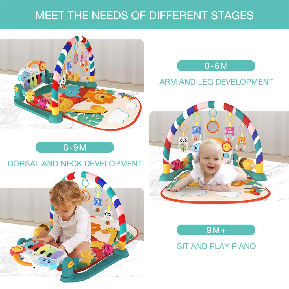 Eners Baby Spielbogen Baby Spieldecke mit Musik & Lichtern