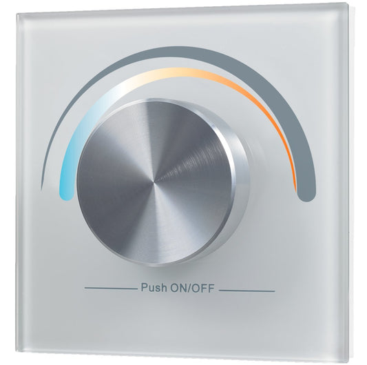 iluminize Wand-Dimmer Funk: mit Drehknopf, für weiße LEDs