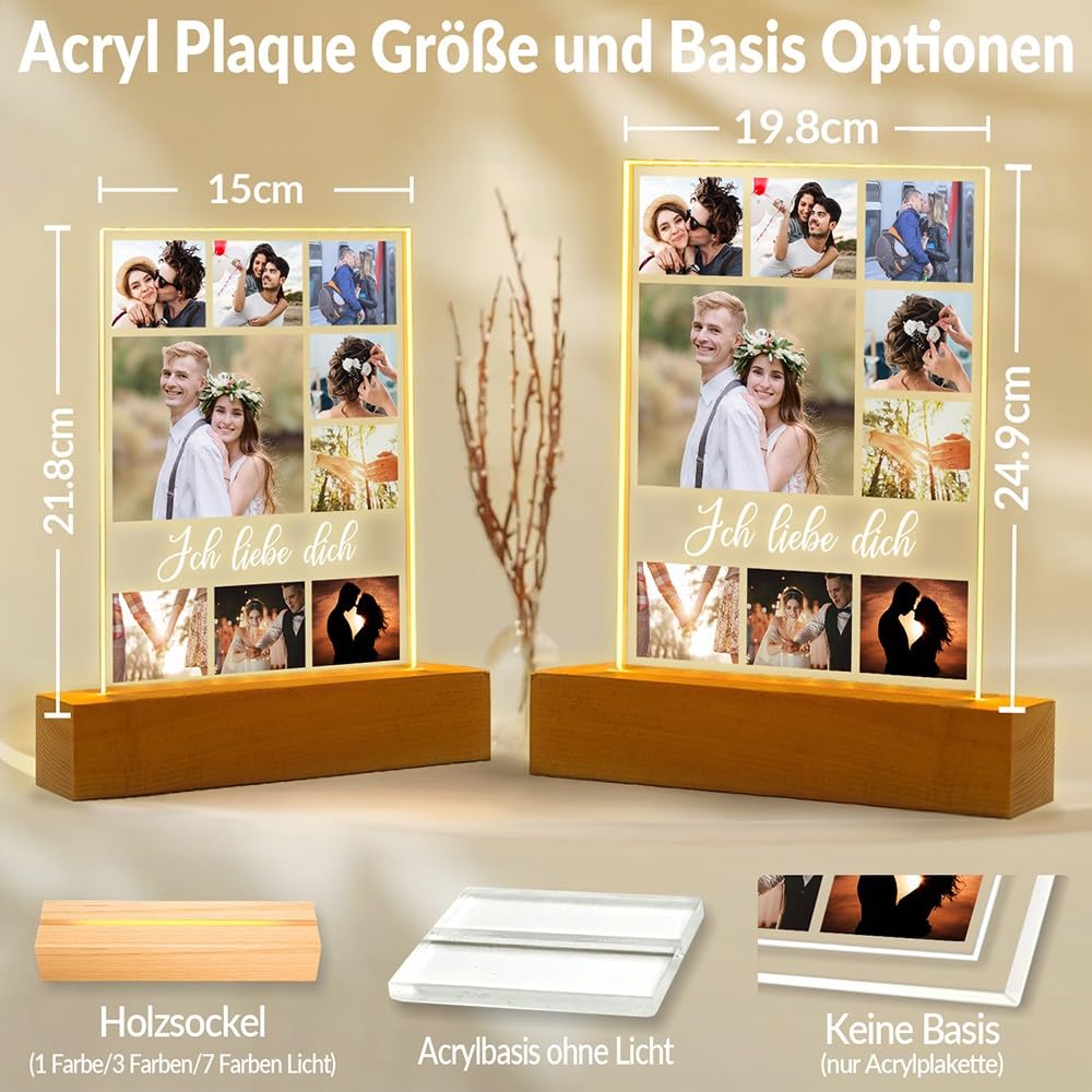 Personalisierte Geschenke für Freundin, Personalisierte Bilderrahmen mit Foto, Personalisierter Bilderrahmen mit Bild