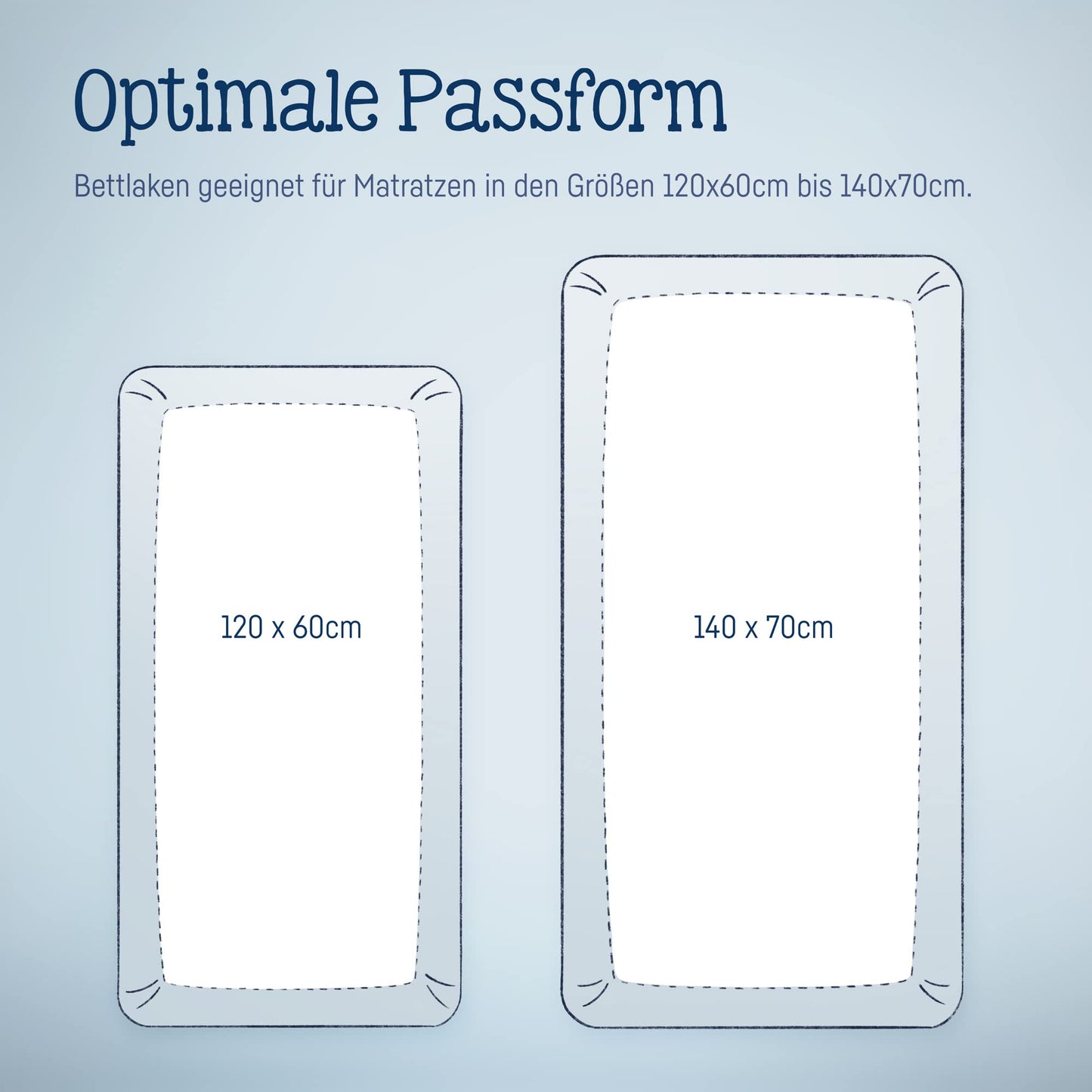 Spannbettlaken für Baby- & Kinderbett, 100% Jersey-Baumwolle, 2er Pack