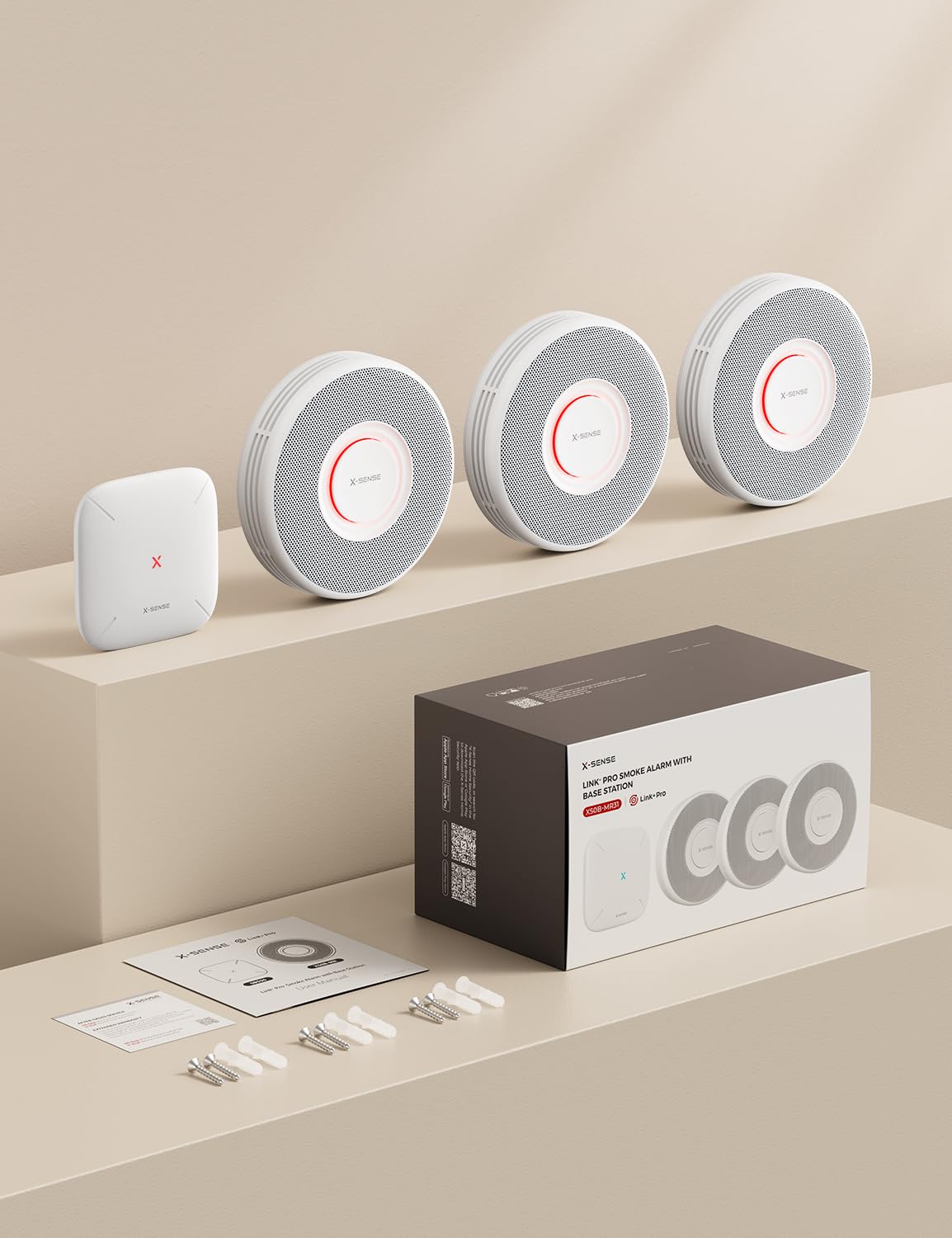 X-Sense Smarter Rauchmelder WLAN mit Sprachausgabe und 17 Standorten, Feuermelder, Rauchmelder , Brandmelder 6 Stück