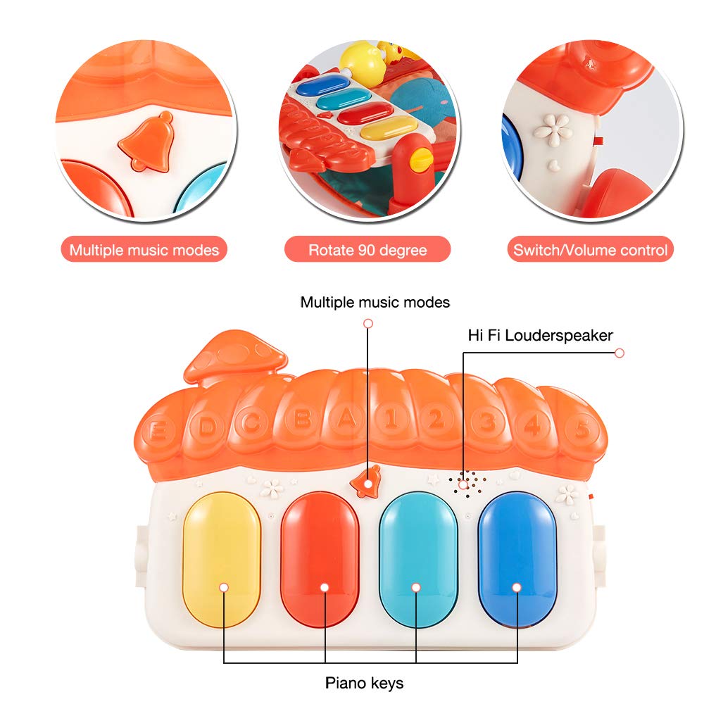 Eners Baby Spielbogen Baby Spieldecke mit Musik & Lichtern