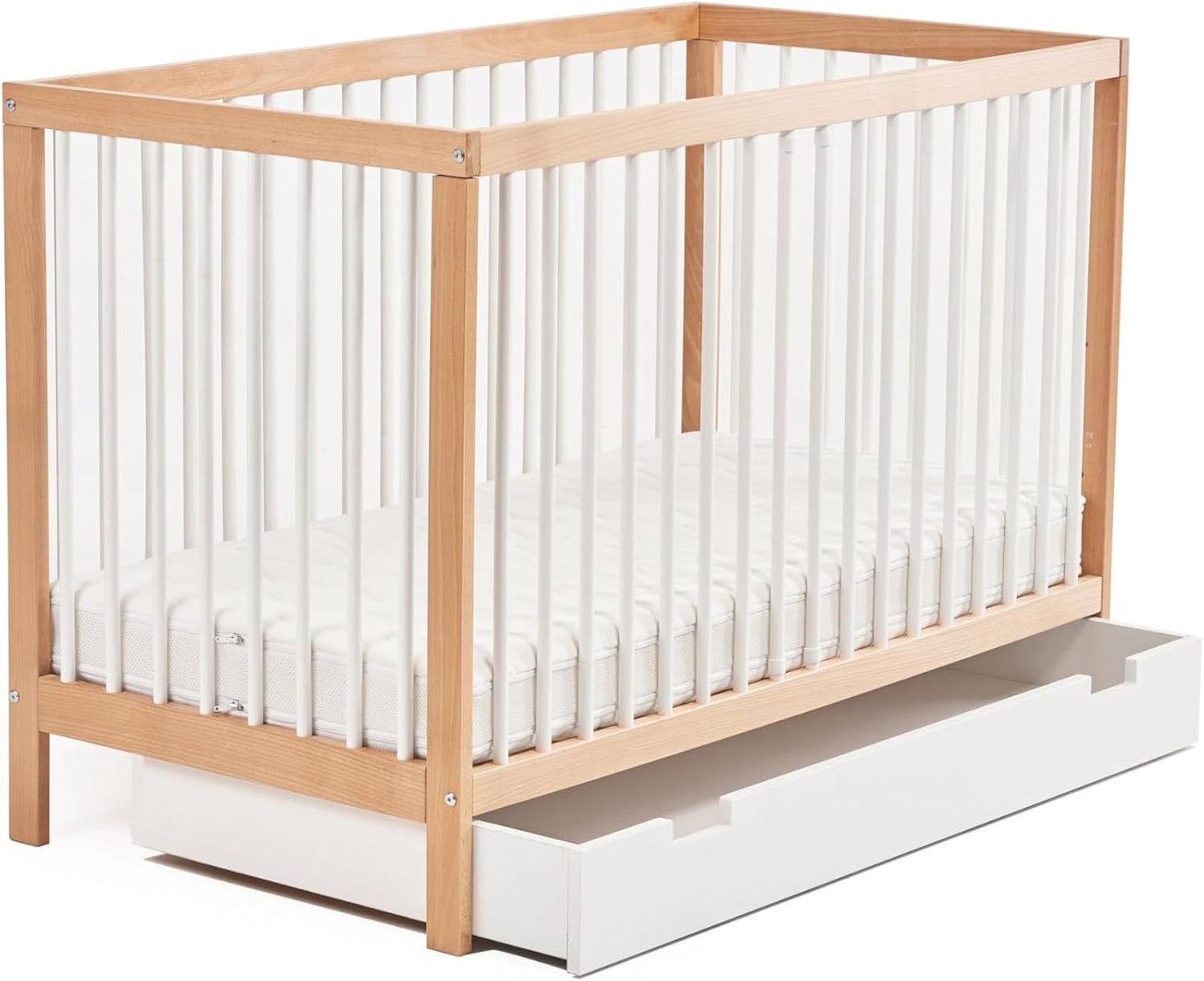 Kids Collective Baby Cot Bed 60x120 | 70x140 cm Height Adjustable