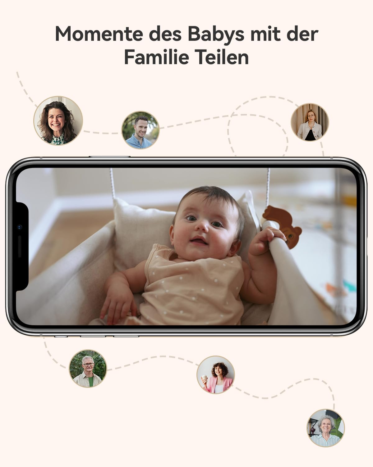 2K Überwachungskamera Innen 355°/70°, 3MP WLAN Kamera Indoor