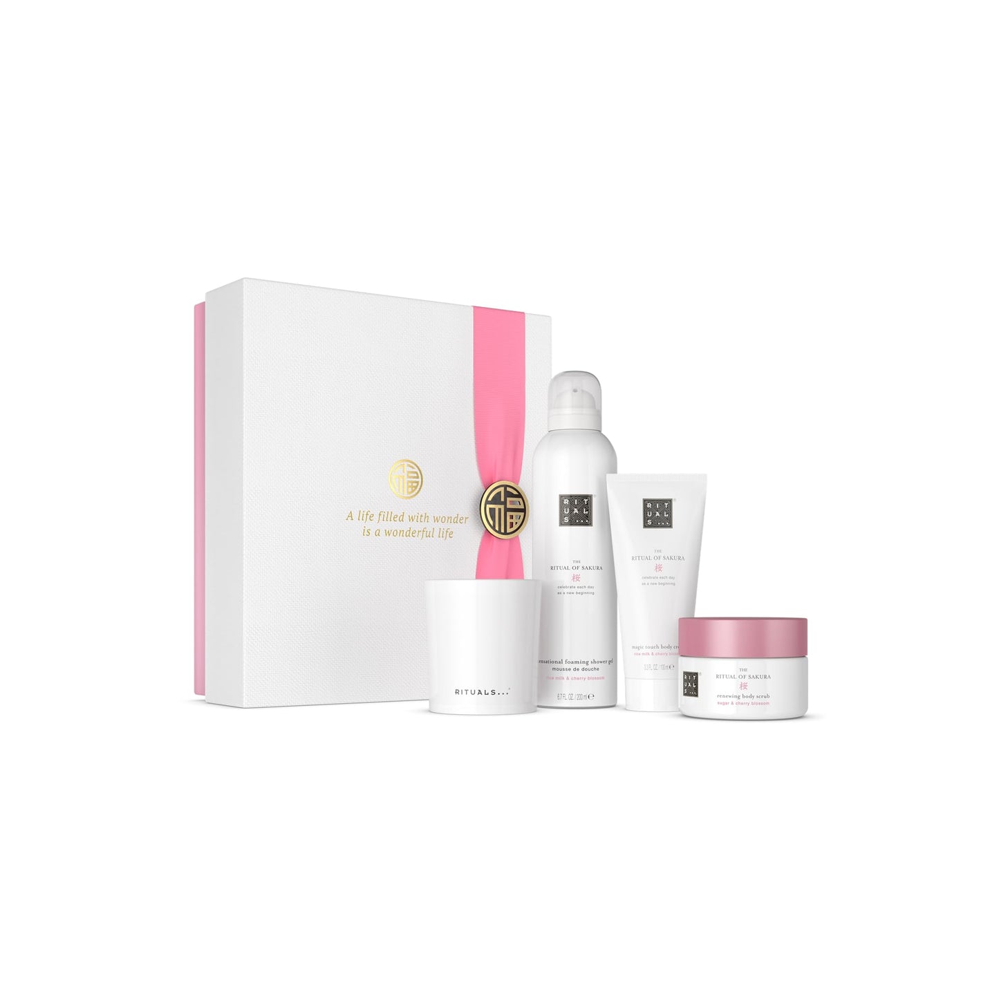 RITUALS The Ritual of Sakura Medium Gift Set - Four Skin Care Products with Cherry Blossom and Rice Milk