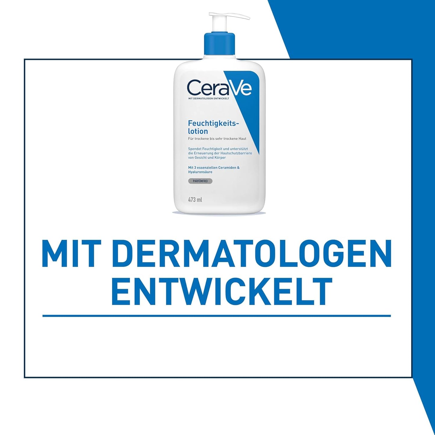 CeraVe Reinigungs-Set, Feuchtigkeitslotion mit Pumpspender (473 ml) und schäumendes Reinigungsgel (88 ml) für Gesicht und Körper, Mit Hyaluron und 3 essenziellen Ceramiden