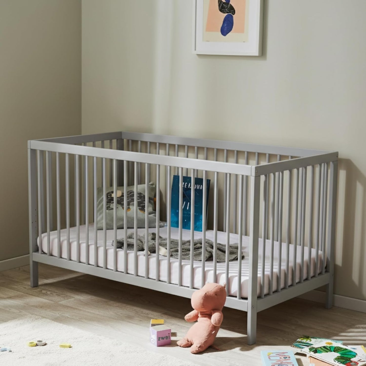 Kids Collective Baby Cot Bed 60x120 | 70x140 cm Height Adjustable