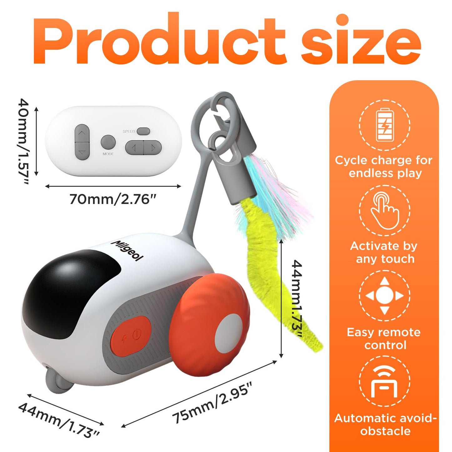 Cat Toy Intelligent Remote Controlled Electric Interactive