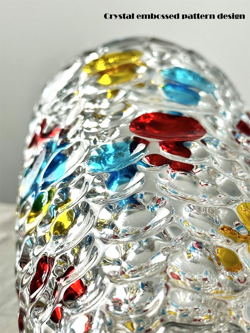 Black Grey Vase, Flower Vase, Large Tall Glass Vases for Decoration, Aesthetic, Large Glass Vase with Ribbed Texture, Modern Living Room, Black Art Decoration