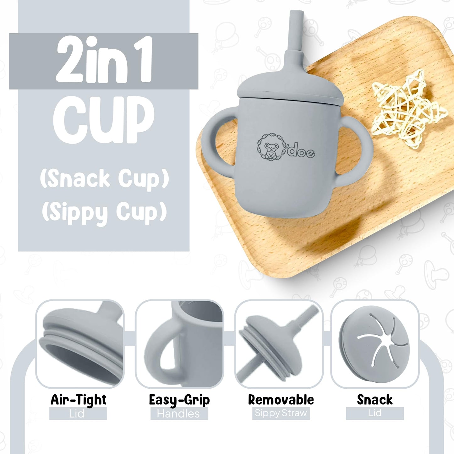 Baby Geschirr Set 11 Pieces Baby LED Weaning Accessories for Toddlers, Baby Feeding Set