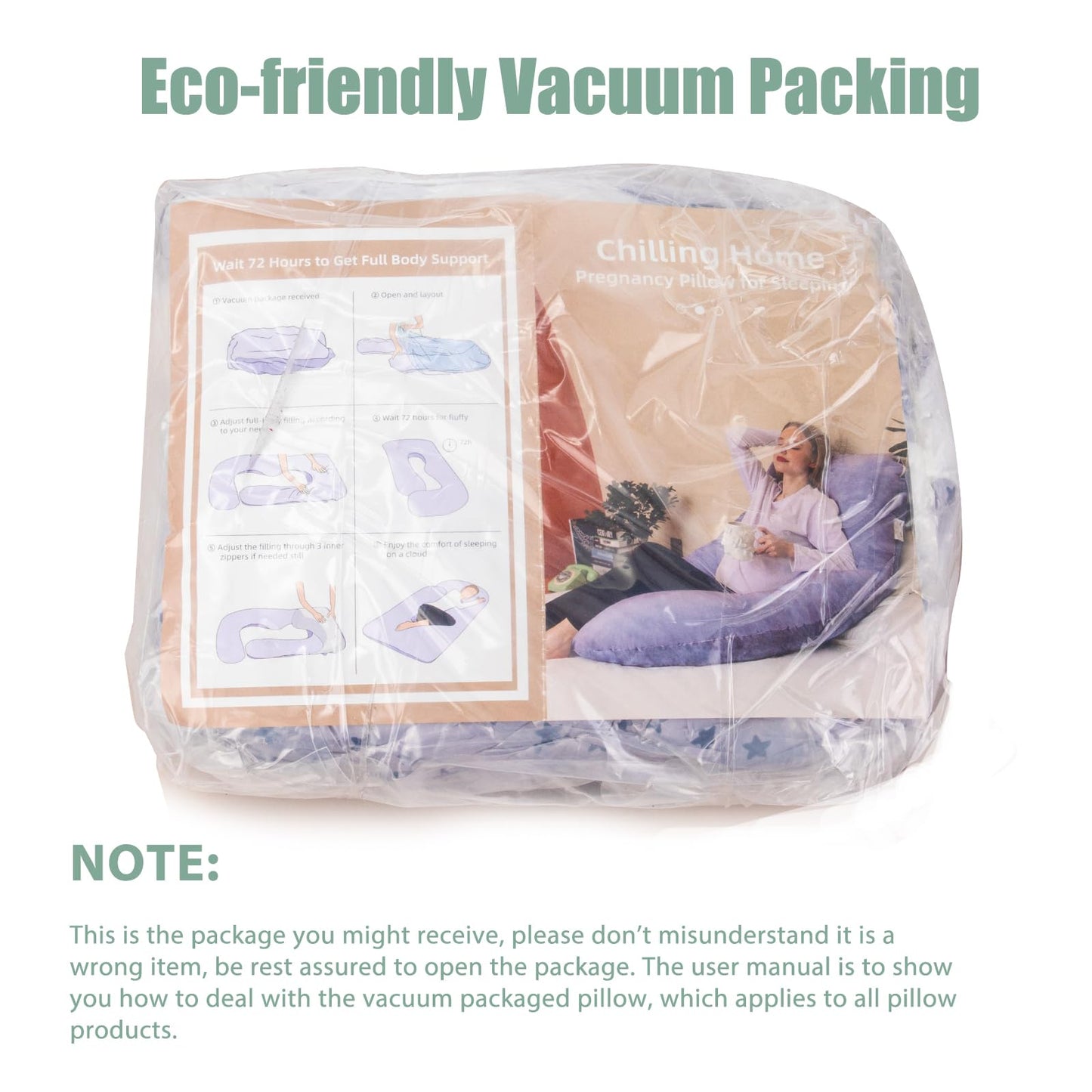 Chilling Home 2-in-1 Nursing Pillow, XXL Pregnancy Pillow, Side Sleeper Pillow for Baby, Pregnancy Pillow