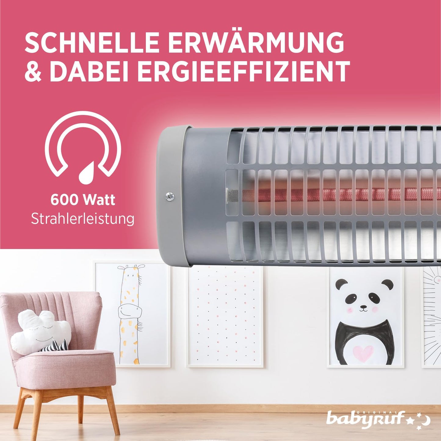 Baby Heater Heizstrahler 600 Watt Changing Table Heater Automatic