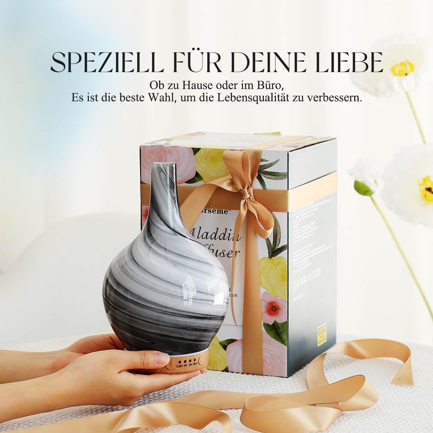 Aroma Diffuser Luftbefeuchter,150ml Luftbefeuchter Ultraschall Leise 7 farbwechselnde LEDs,Diffuser für Ätherische Öle Raumbefeuchter