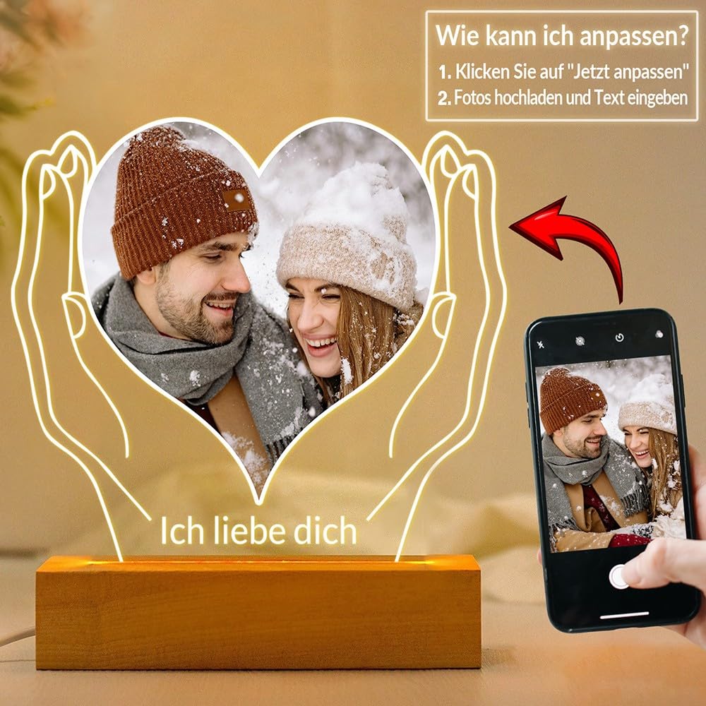 Personalisierte Geschenke für Freundin, Personalisierte Bilderrahmen mit Foto, Personalisierter Bilderrahmen mit Bild