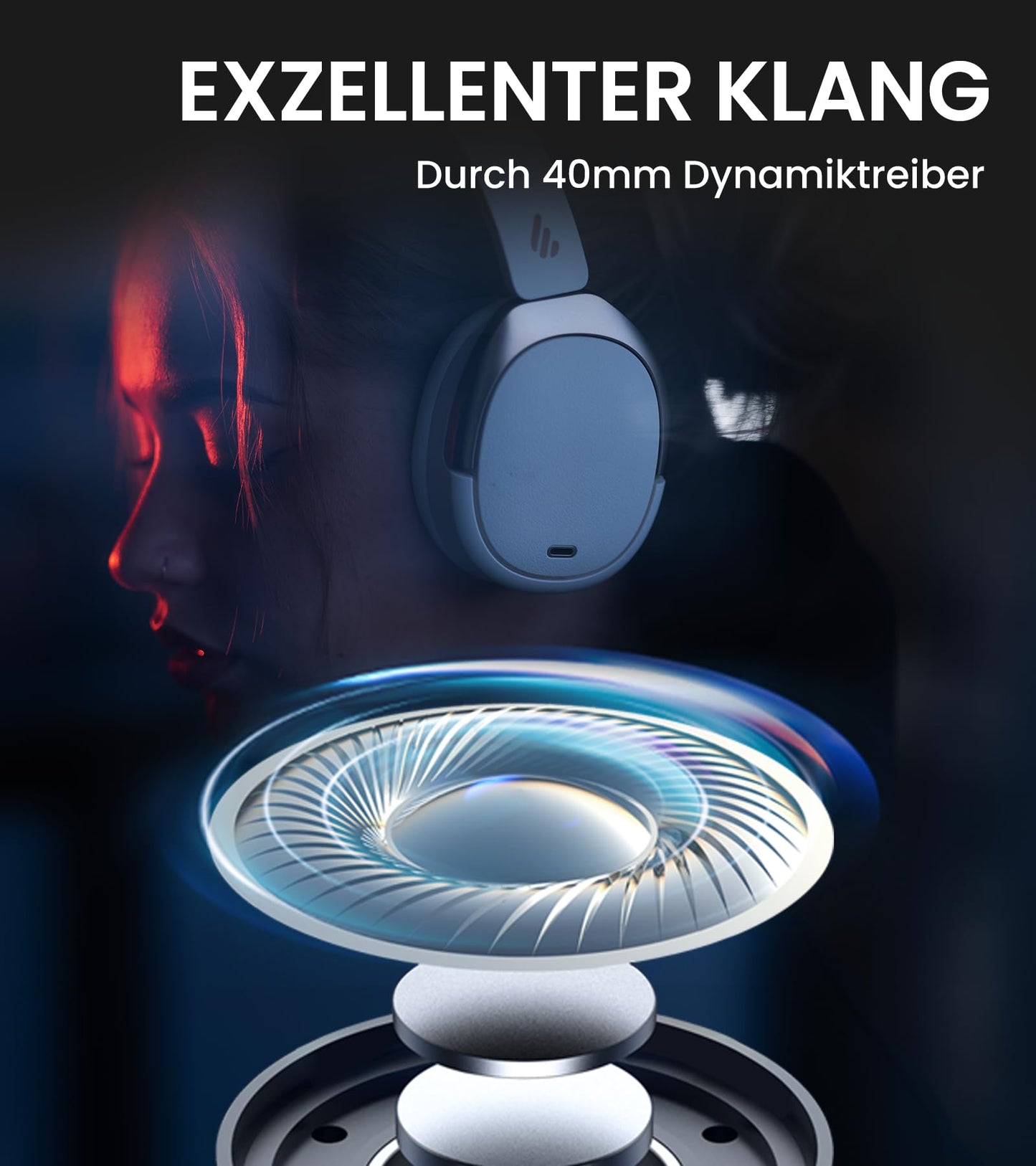 Hybrid Active Noise Cancelling Kopfhörer mit Hi-Res Audio und Custom EQ Bluetooth