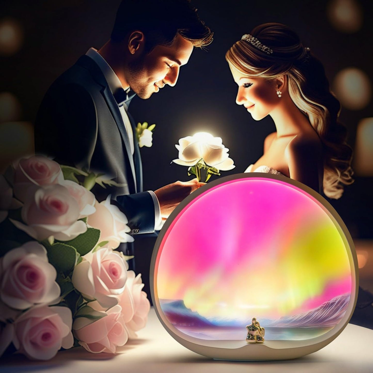 Sonnenuntergang Lampe Geschenk für Frauen Geburtstag und Weihnachten Valentinstag Dekorative Beleuchtung für Wohnzimmer