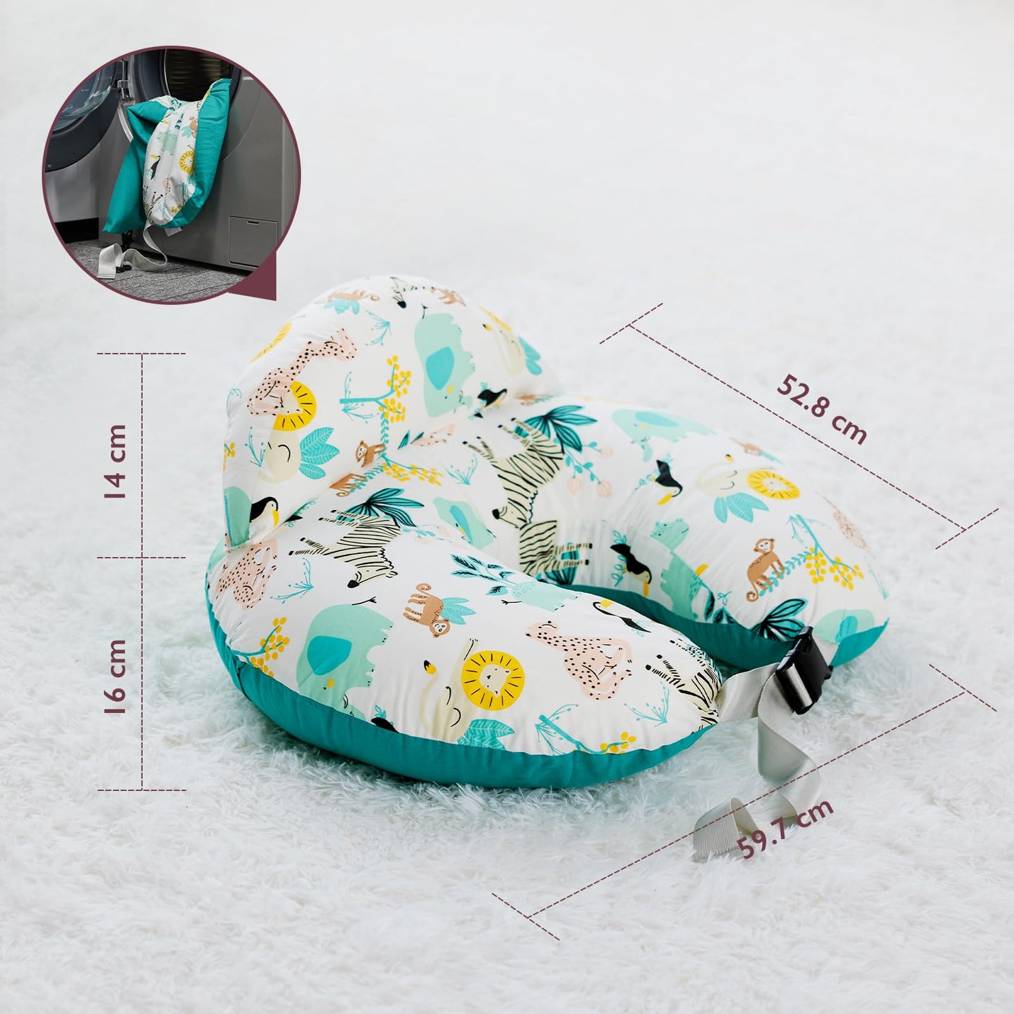 Stillkissen, Nursing Pillow with Safety Border - Ergonomic Nursing and Positioning Pillow