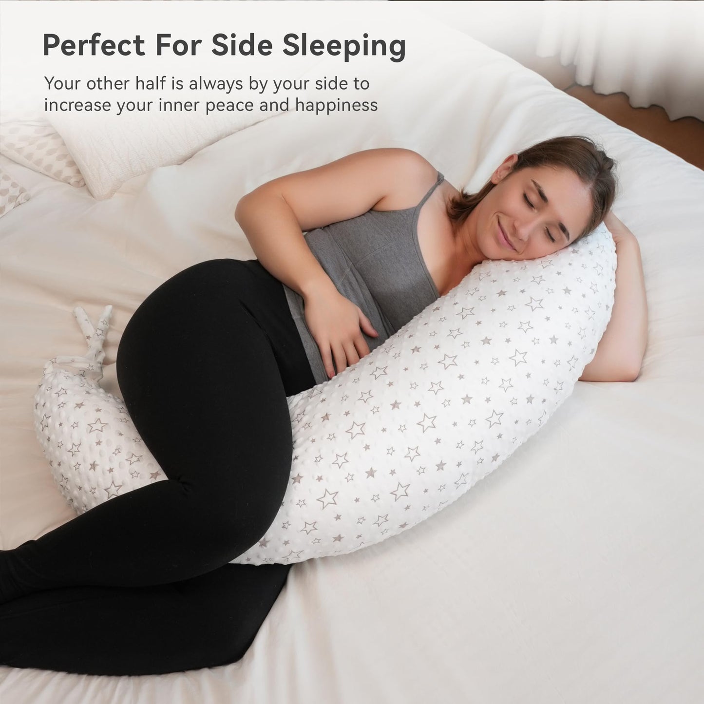 Nursing Pillow, Versatile Plus Size Positioning Pillow, Pregnancy Pillow for Baby and Adults, Side Sleeper Pillow with Washable
